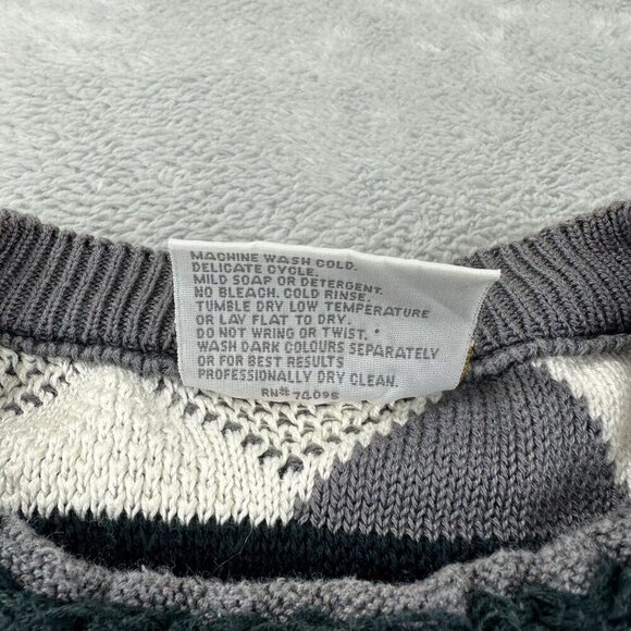 Vintage Coogi Men's Size XL Grey Australia Sweater Cotton - Picture 14 of 14